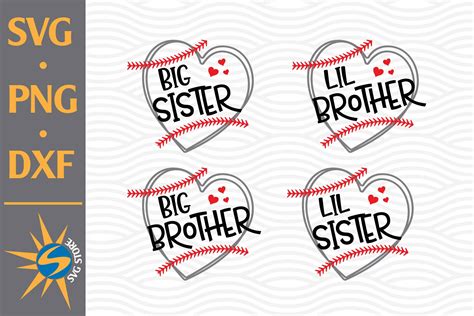 Download Free Brother Sister Softball SVG, PNG, DXF Digital Files Include for Cricut